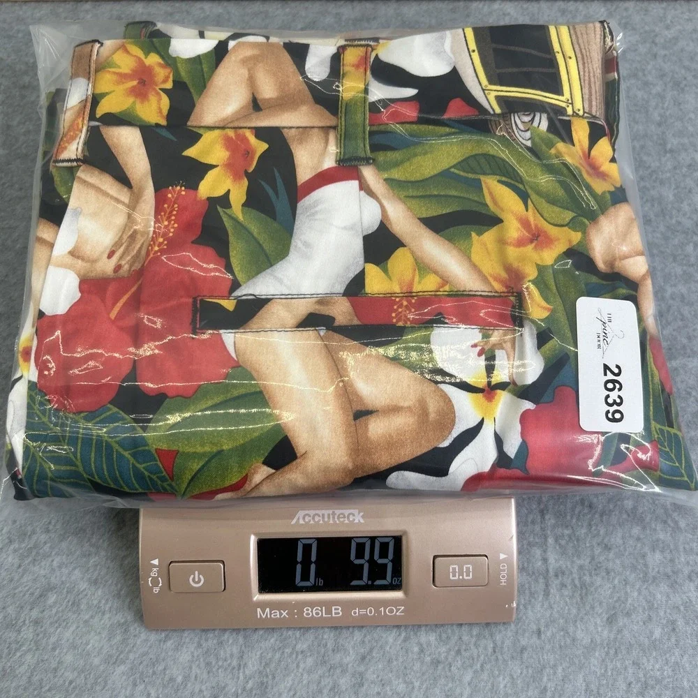 Loudmouth‎ Golf Shorts Size 34 Aloha Girls Tropical Pin Up Girl Woody Wagon NEW